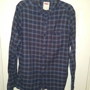 Levi's Slim Fit Plaid Long Sleeve Button Down Shirt Men's sz Large.